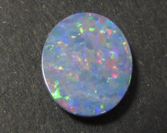 12 x 10 x 2 mm - 2.4 Carats - Oval Australian Opal Doublet -  Jewellery supplies - Lightning Ridge - Coober Pedy - Cabochon - PH170