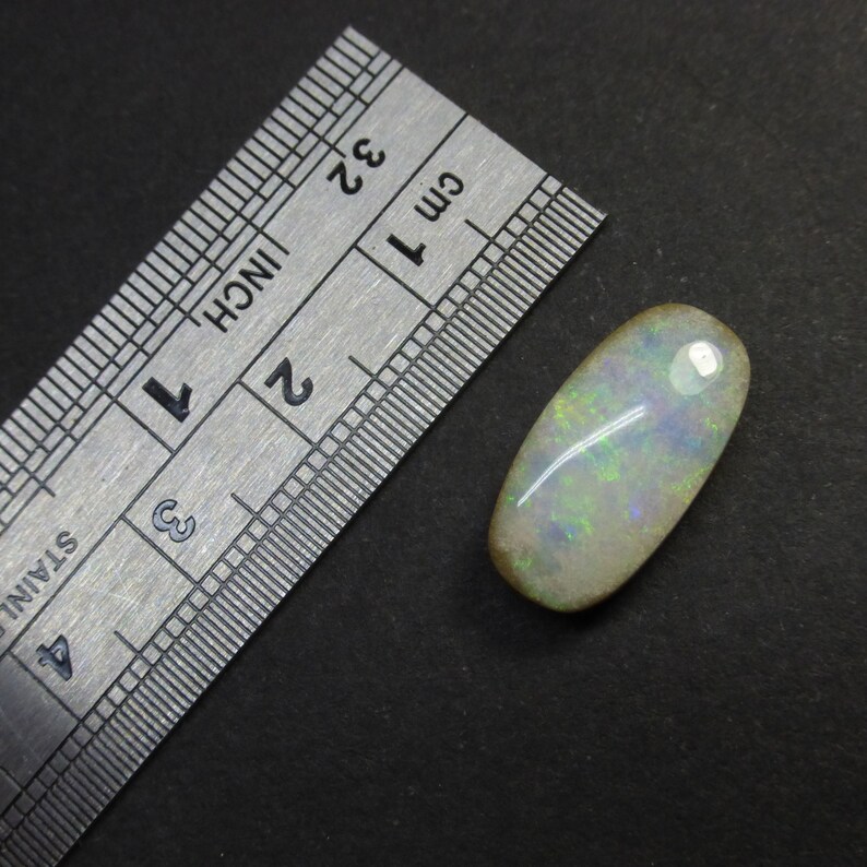 Gemstone Supplies EW28 Natural Australian Opal 6.6ct Designer Cabochon Video Solid Mintabie Opal 17.5 x 9 x 5mm