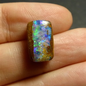 YU243 Gemstone Supplies 14.5 x 5 x 4mm Free Form Opal Australian Boulder Opal Designer Untreated Opal Wood Fossil
