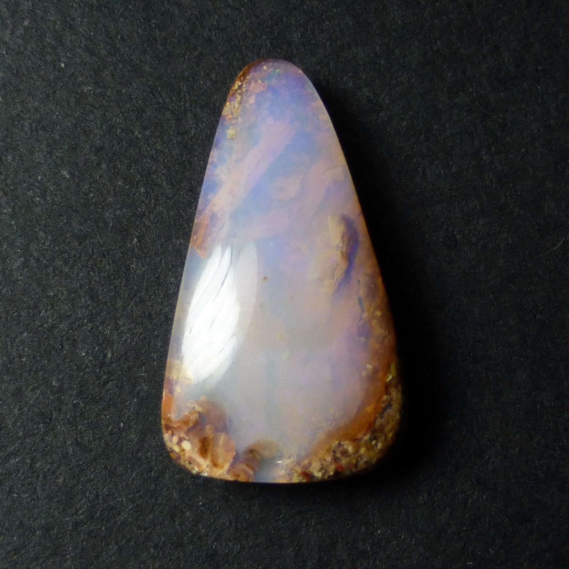 Australian Boulder Opal VB11 6 Carat Video Wood Fossil Gemstone Supplies 18 x 10 x 5 mm