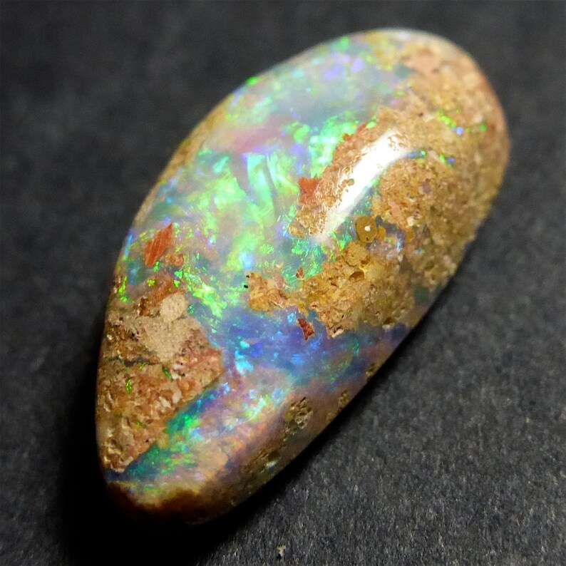 Designer 17.5 x 6 x 5.5mm YU246 Free Form Opal Australian Boulder Opal Untreated Opal Pipe Wood Fossil Gemstone Supplies