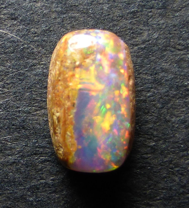 Pipe Wood Fossil 6.5 x 4 x 3 mm Freeform Video Australian Boulder Opal Opal Gemstone Supplies EW211