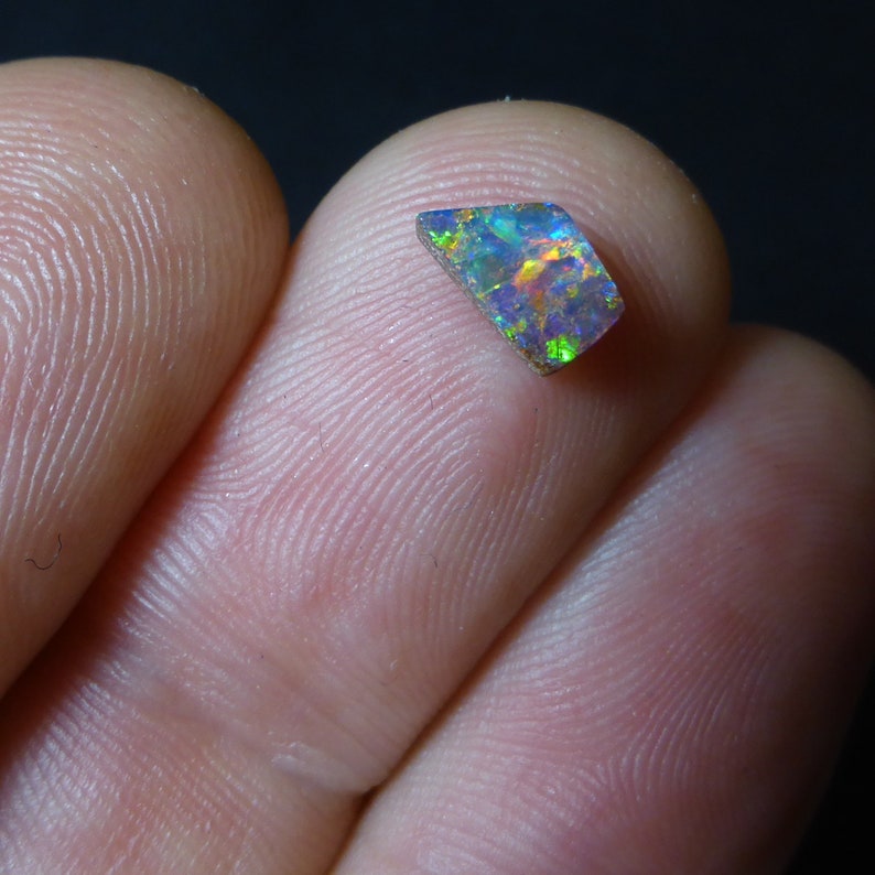 8 x 4.3 x 2.5 mm SX114 Australian Boulder Opal 0.5 Carat Queensland Free Form