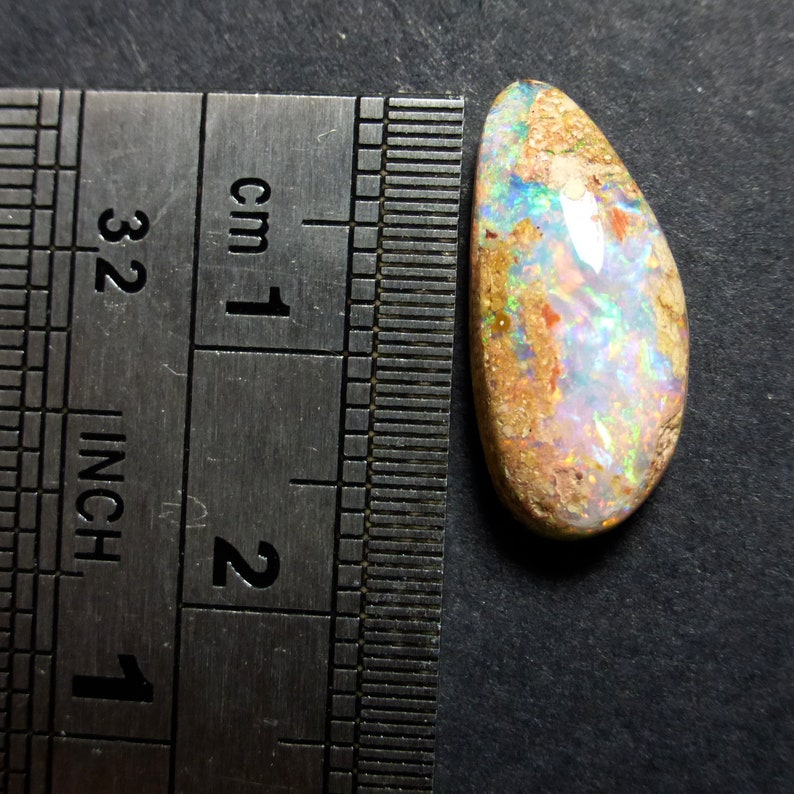 Designer 17.5 x 6 x 5.5mm YU246 Free Form Opal Australian Boulder Opal Untreated Opal Pipe Wood Fossil Gemstone Supplies