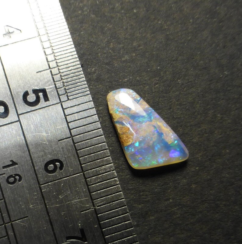 Opal Untreated Opal 13.5 x 7 x 3 mm Australian Boulder Opal Designer Gemstone Supplies Wood Fossil EW104