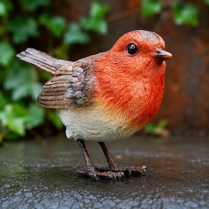 Resin Robin Bird Ornament • Garden & Home Décor image 1
