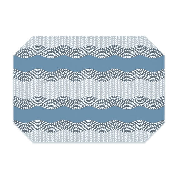 Items similar to Smokey Blue placemat, blue and gray placemat