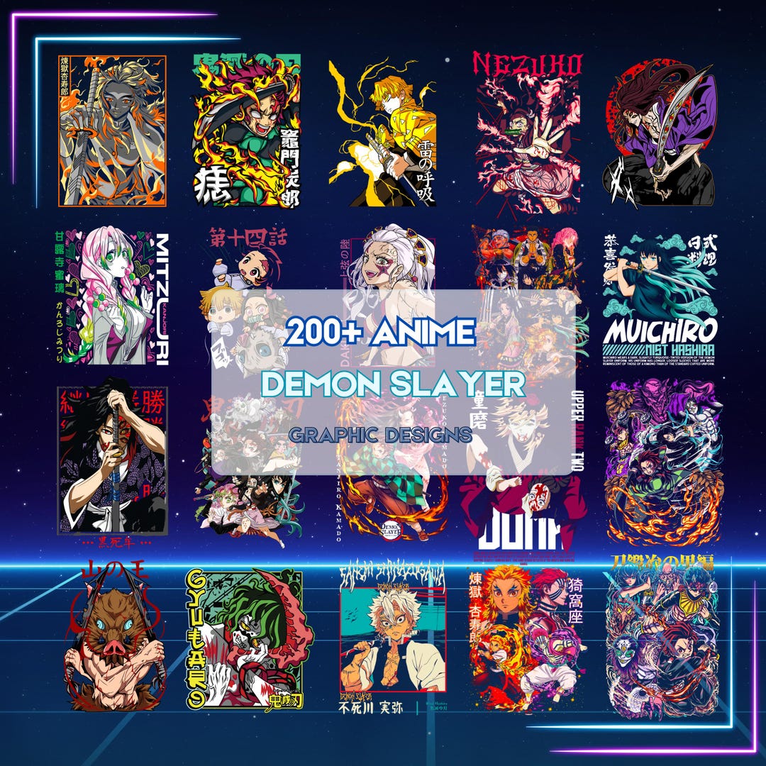 200+ Demon Slayer PNG Designs for DTF - Etsy