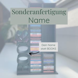 Custom-made reading tower for mini books | without books! | Item no.: B-MB-SC-043-048