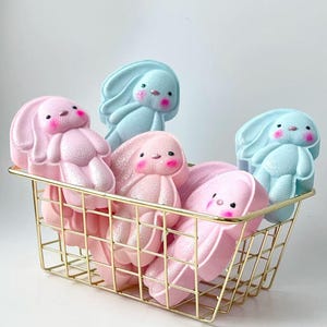 Bunny Bath Bombs – Pastel Fizzies for Kids Bath Time Fun