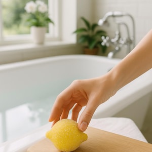 Lemon Sugar Scrub Ball: Handmade Exfoliating Spa Treat