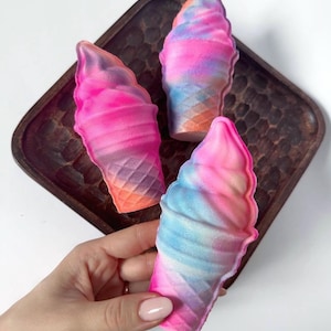 Handmade Ice Cream Bath Bomb: Natural Spa Gift, Safe for Kids