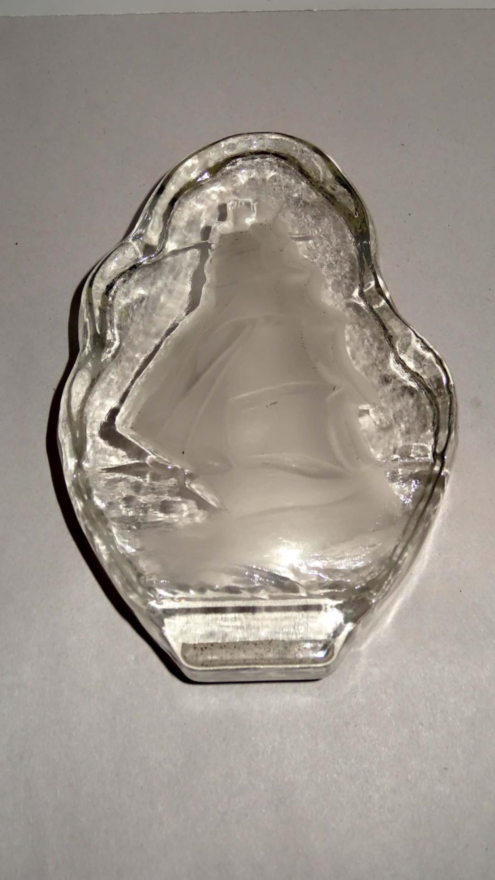 Etched Sail Boat in Clear Glass Nautical Paperweight Office Etsy