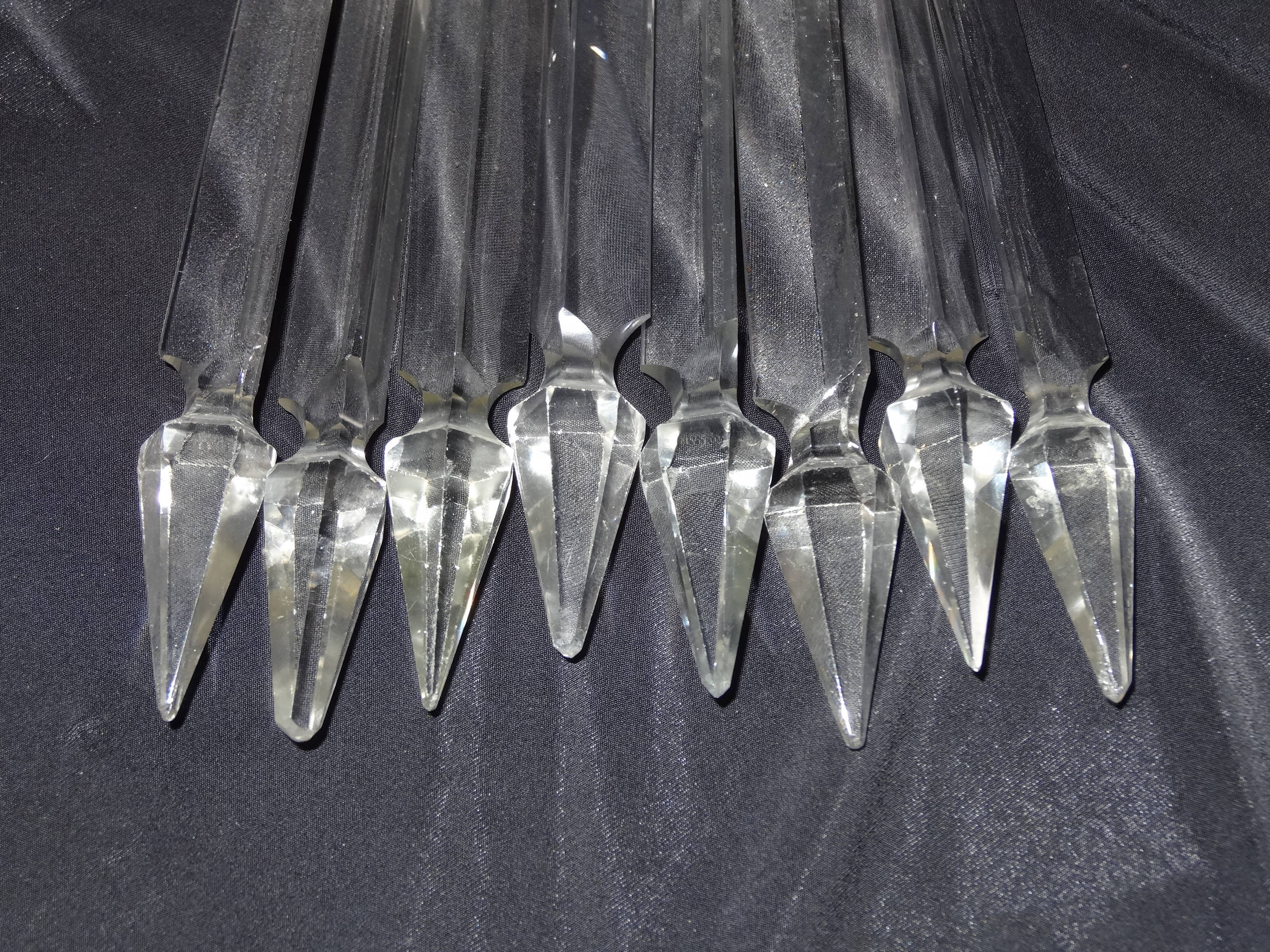 Set of 8 Glass Prisms for Lamps or Chandeliers Home and Garden Etsy