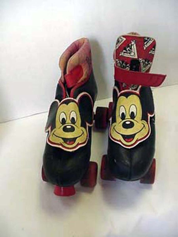 1980s Mickey Mouse Roller Skates Toys and Games Spots and