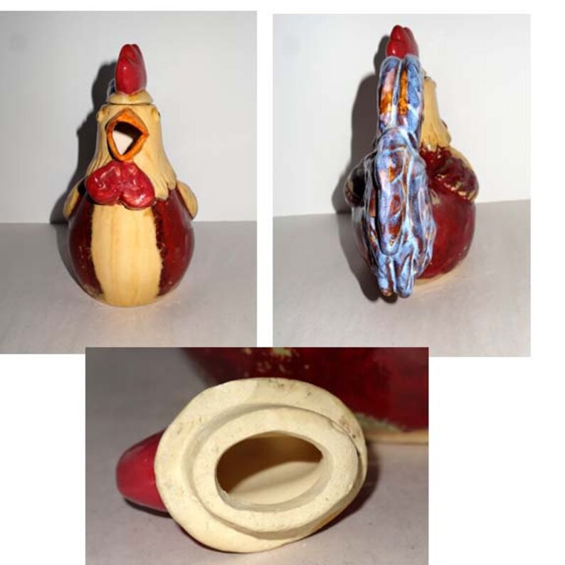 Rooster Pottery Tea Pot Home and Garden Kitchen and Dining Serve Ware Tableware Coffee and Tea