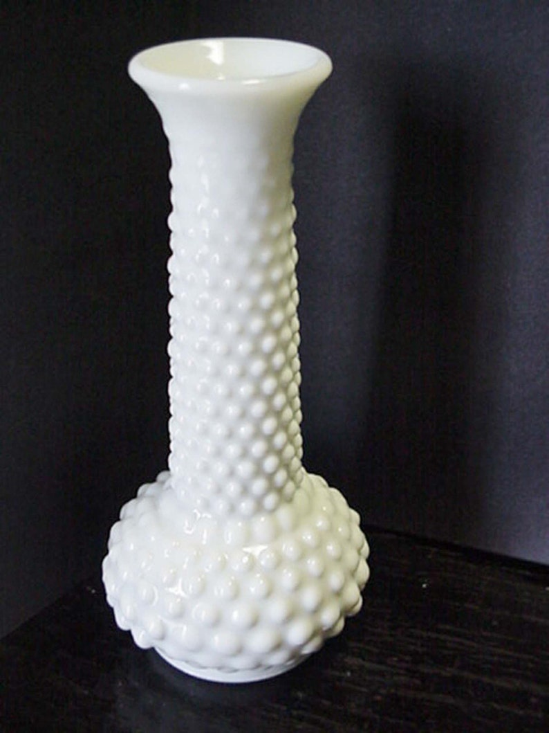 McCoy Hobnail White Milk Glass Bud Vase Home and Garden Decor Etsy