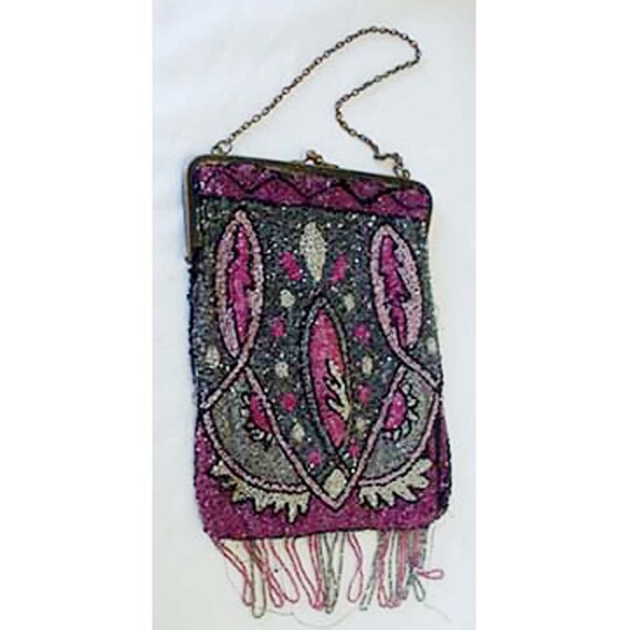 1920s Flapper Beaded Hand Bag Apparel and Accessor