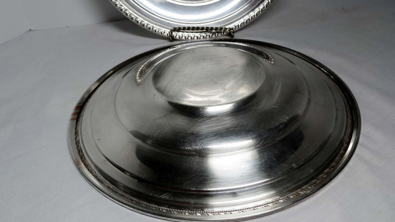 LBS Co Superfine EPC Pair of Round Silver Plated Serving Bowls Home and Garden Kitchen and Dining Serveware Tableware Bowls