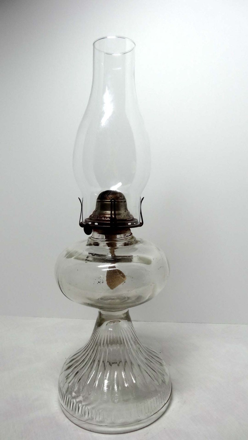 Grand Rapids Michigan Clear Glass Clear Glass Bottom Table Lamps | Grey