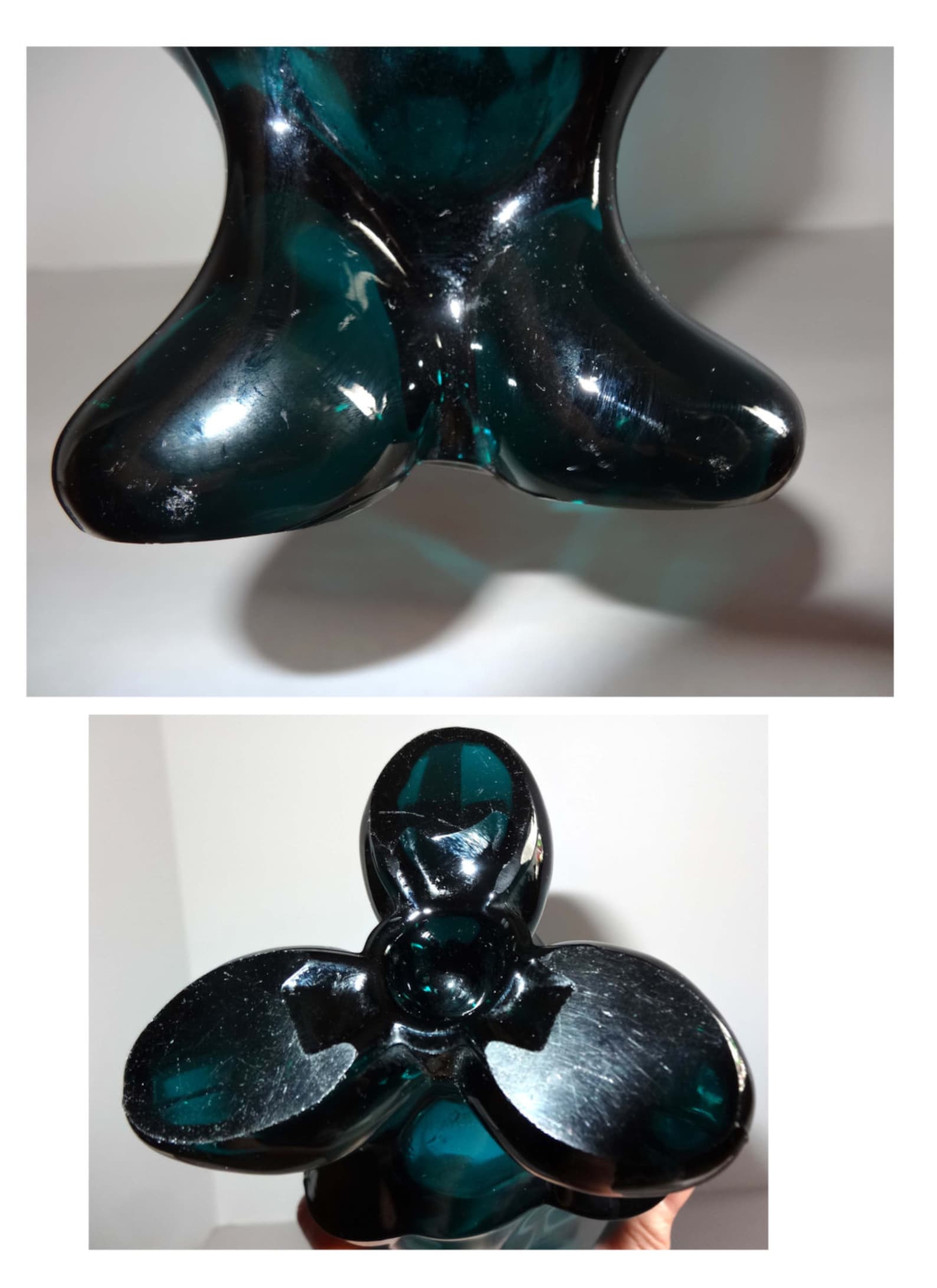 Tall Teal Glass Flower Vase Glass Home and Garden Decor Vases Etsy