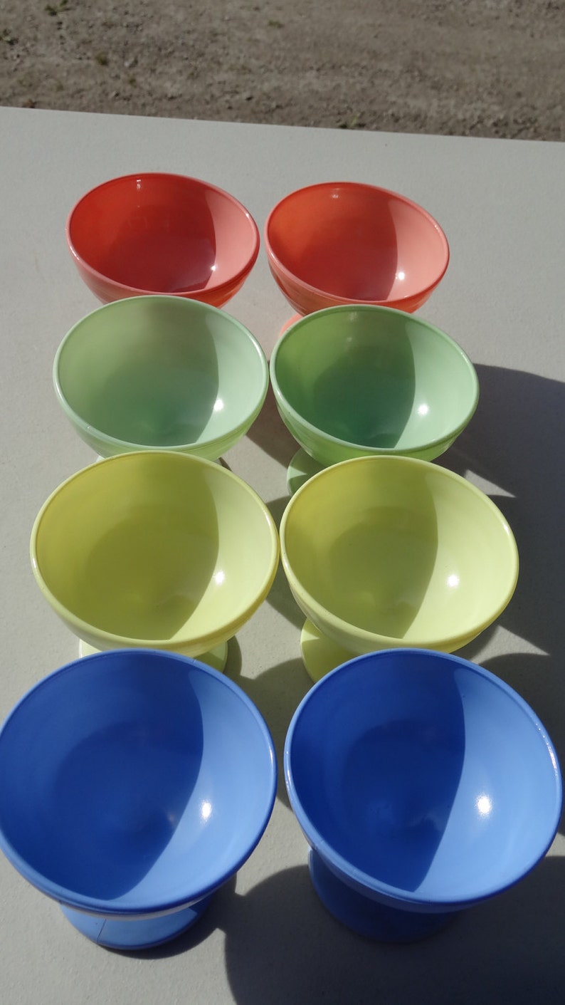 Pastel Stemmed Dessert Cups set of 8 Sorbet Cups Home and Etsy