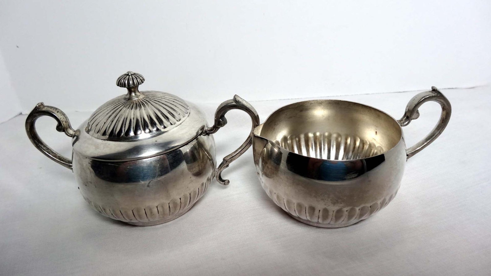 Federal Silver Co Silver Plated Creamer & Sugar Bowl Set Home Etsy