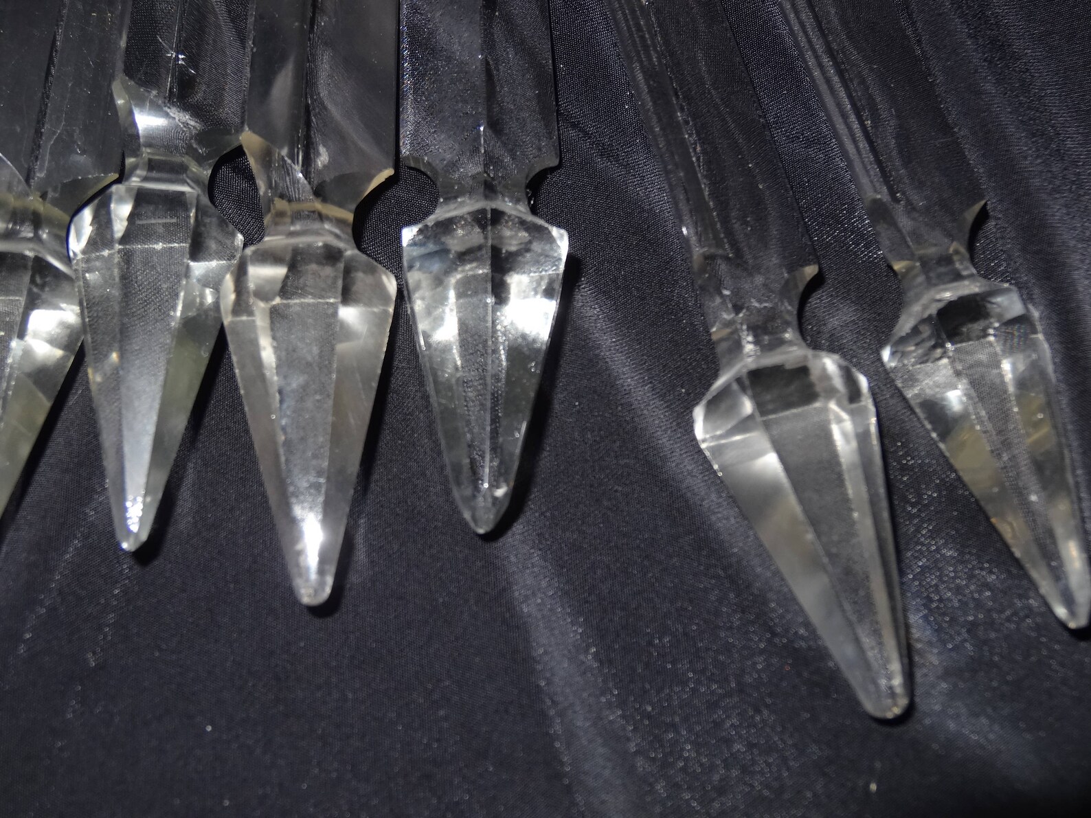 Set of 7 Glass Prisms for Lamps or Chandeliers Home and Garden Etsy
