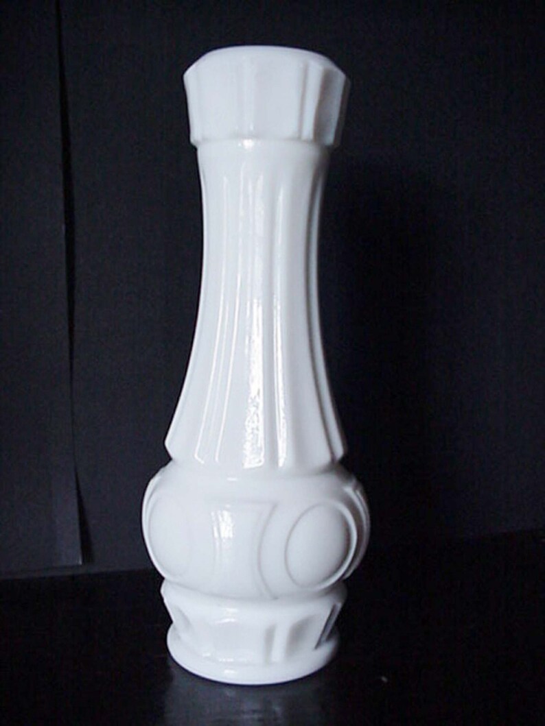 White Milk Glass Bud Vase Home and Garden Decor Vases Flower Etsy