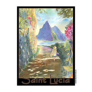 Saint Lucia Vintage Poster