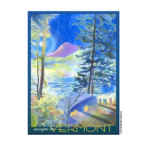 Vermont Camper Travel Poster