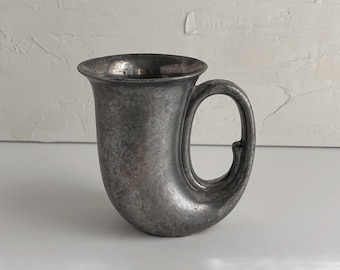 Vintage Leonard Pewter Tankard • Curved Handle Mug Stein