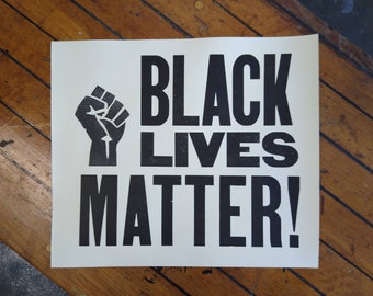 Black Lives Matter letterpress wood type poster