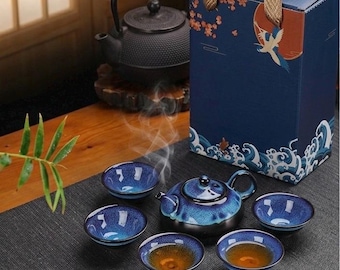 Servizio da tè giapponese da 5 pezzi con tazza