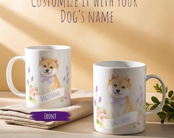 Customizable Shiba Inu Mug - Personalized Dog Lover Gift - Ceramic Coffee Cup