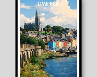 Limerick Poster - Limerick Druck - Irische Wandkunst - Irland Dekor