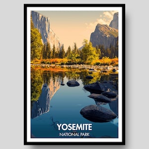 Yosemite National Park Poster - Yosemite - Yosemite Print - Yosemite Painting - National Park Poster - California Poster - Yosemite Wall Art