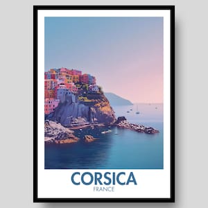 Corsica Poster - French Poster - Corsica Wall Art - Corsica Print - France - Mediterranean Poster - Corsica - Corsica Art - Corsica Souvenir