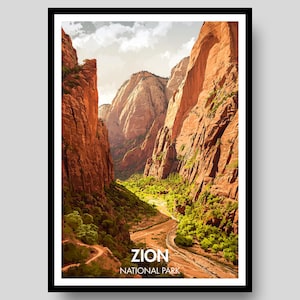 Zion Nationalpark Poster - Zion Nationalpark - Nationalpark Poster - Zion - Zion Poster - Arizona - Zion Art - Zion Print - Utah