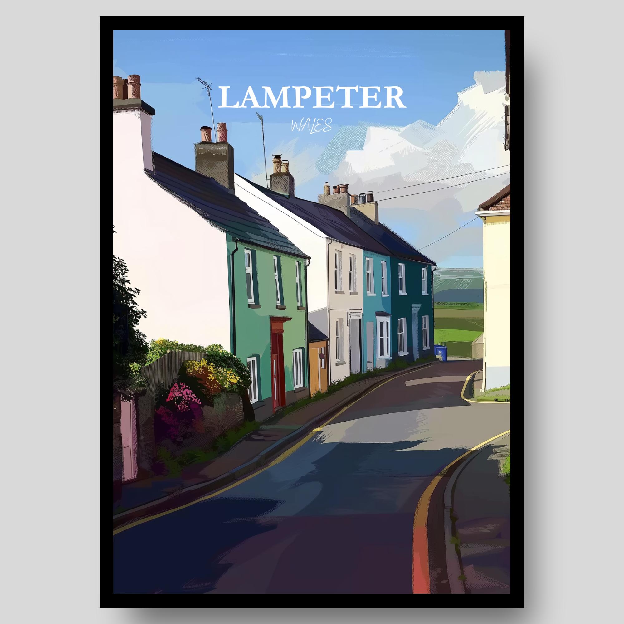 Lampeter Poster - Wales Poster - Lampeter - Wales - Cymru - Welsh Poster - Travel Poster - Welsh Gift - Welsh Print - Welsh - Wales Print