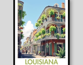 Louisiana Poster - Louisiana Wall Art - Louisiana Print - New Orleans Poster - Louisiana - New Orleans - Louisiana Art - New Orleans Print