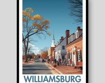 Williamsburg Poster - Virginia Poster - Williamsburg Wall Art - Williamsburg Print - Virginia - Williamsburg - Virginia Print - Virginia Art