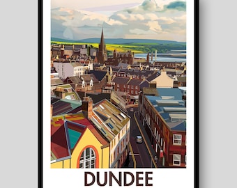 Dundee Poster - Scotland Poster - Dundee - Scottish Wall Art - Scotland - Scotland Wall Art - Scotland Print - Dundee Print - Scotland Art