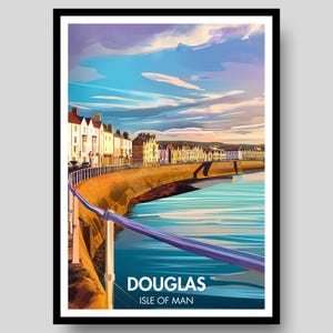 Douglas Poster - Isle of Man Poster - Isle of Man TT - Motorbike Poster - Motorcycle Wall Art - Isle Of Man - MotoGP - Isle of Man Print