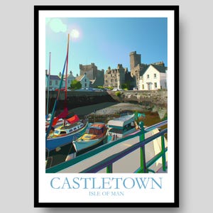 Castletown Poster - Isle of Man Poster - Isle of Man TT - Motorbike Poster - Motorcycle Wall Art - Isle Of Man - MotoGP - Isle of Man Print