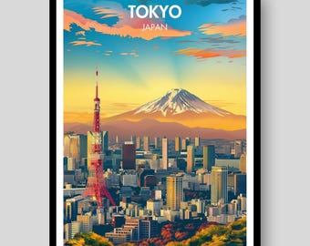 Póster de Tokio - Póster japonés - Tokio - Póster de Japón - Lámina de Tokio - Arte mural de Tokio - Japonés - Lámina de Japón - Arte de Tokio - Arte mural de Japón