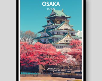 Osaka Poster - Japanese Poster - Osaka - Osaka Wall Art - Japan Poster - Japanese Art - Japanese Decor - Osaka Print - Osaka Art - Japan