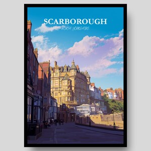 Scarborough Poster - Yorkshire Poster - North Yorkshire Art - Scarborough - Yorkshire - Travel Poster - Yorkshire Art - Yorkshire Print