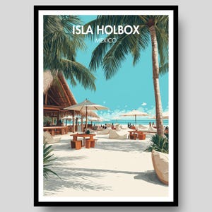 Isla Holbox Poster - Mexico Poster - Isla Holbox - Mexican Wall Decor - Isla Holbox Print - Mexican - Mexico - Mexico Travel Poster