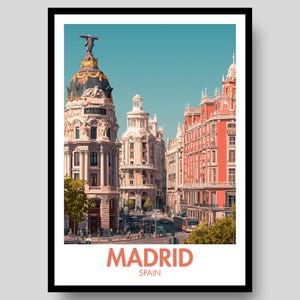Madrid Poster - Madrid Wall Art - Spanish Poster - Madrid - Madrid Print - Spain - Spain Poster - Madrid Travel Poster - Spanish Wall Art